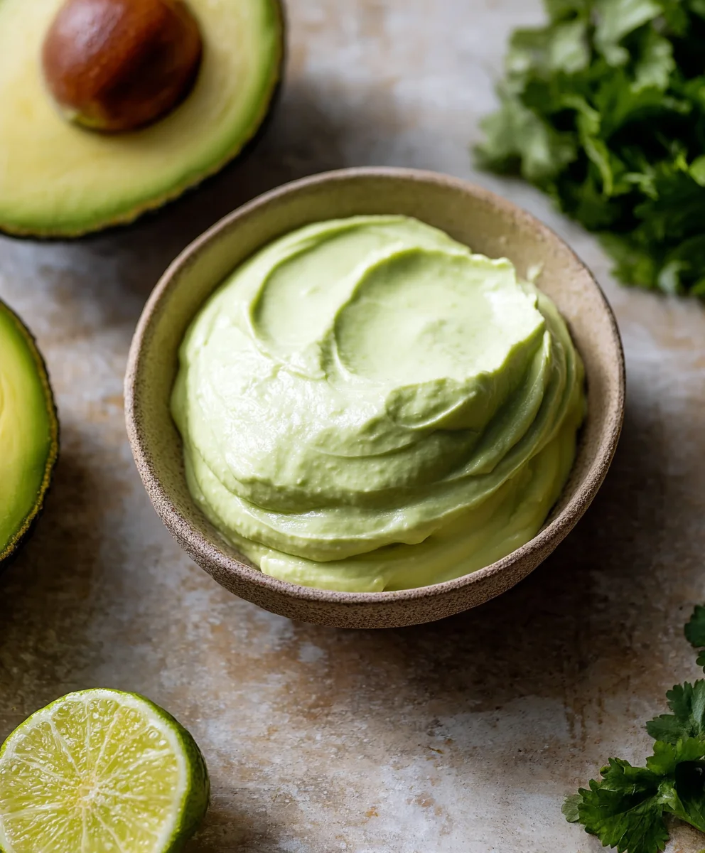 Creamy Avocado Crema Recipe-Taco Salad Dip
