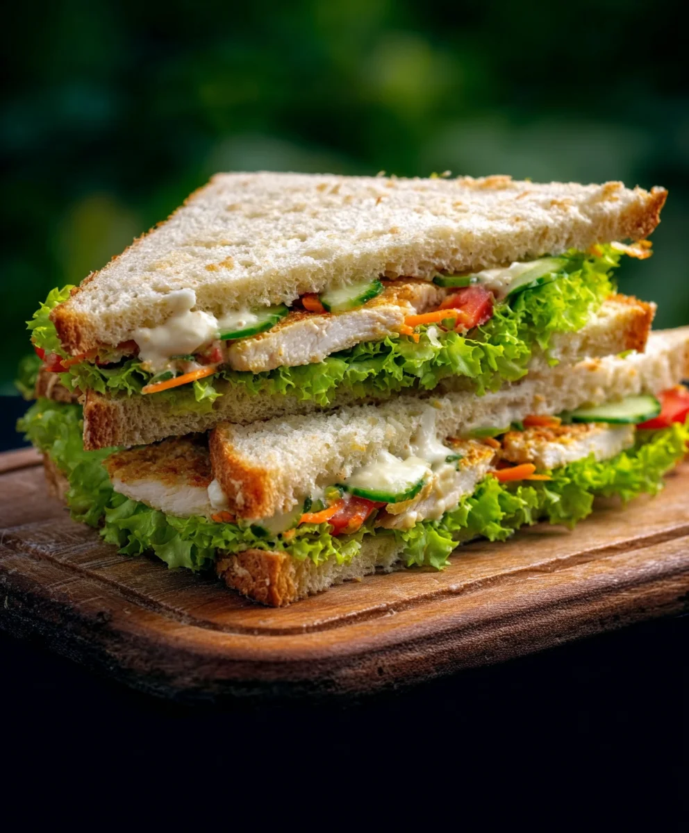 Easy Cold Chicken Sandwich Recipe- Lunch Box Ideas