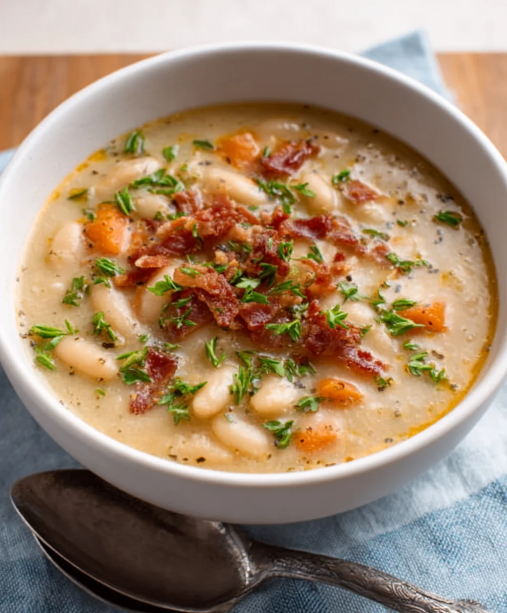 Hearty White Bean Beef Beef Bacon Soup Recipe