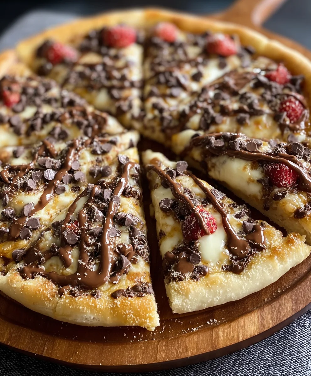 Decadent Chocolate Chip Dessert Pizza Recipe - Easy Treat