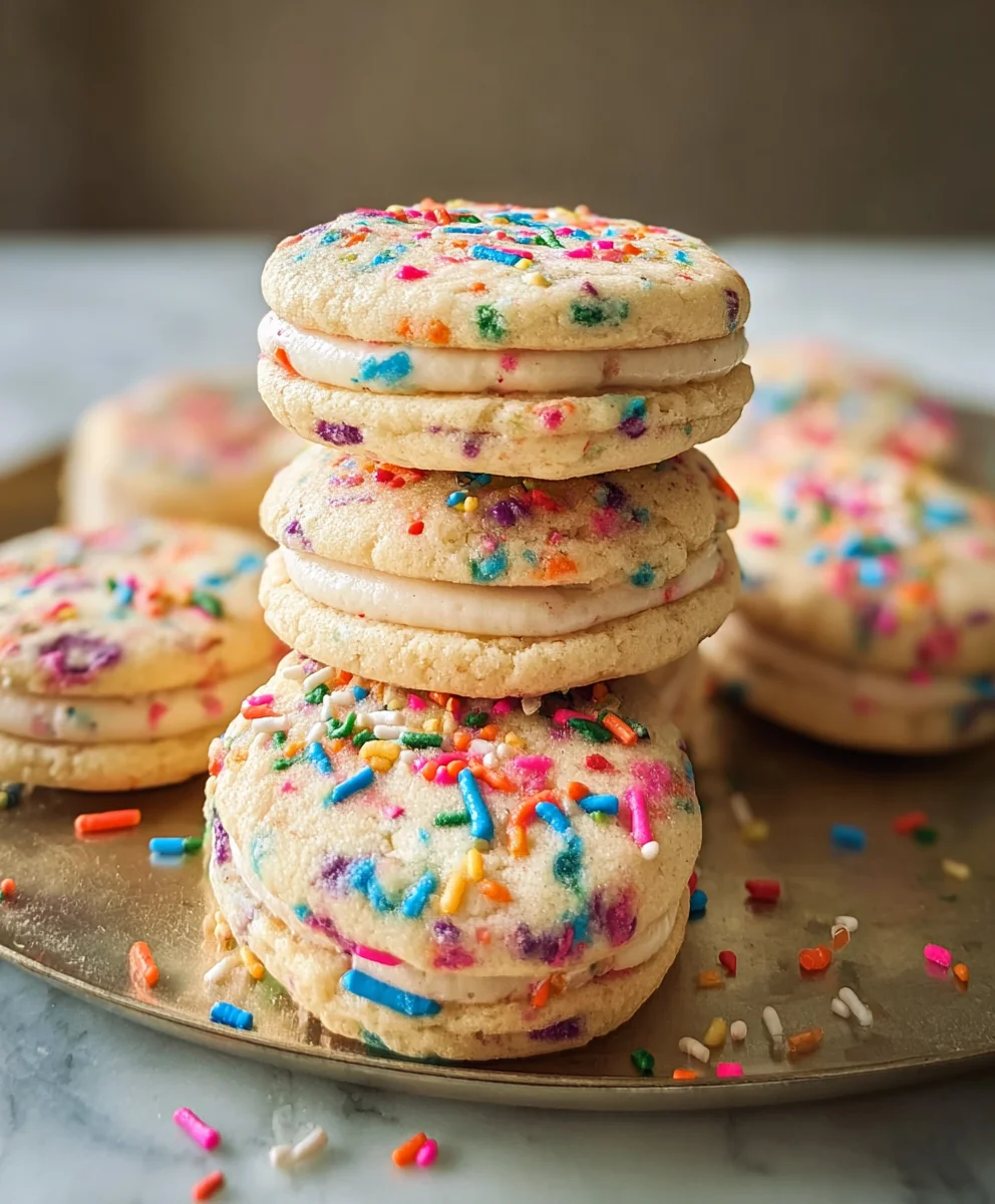 Funfetti Sandwich Cookies- Easy & Delicious Party Treat