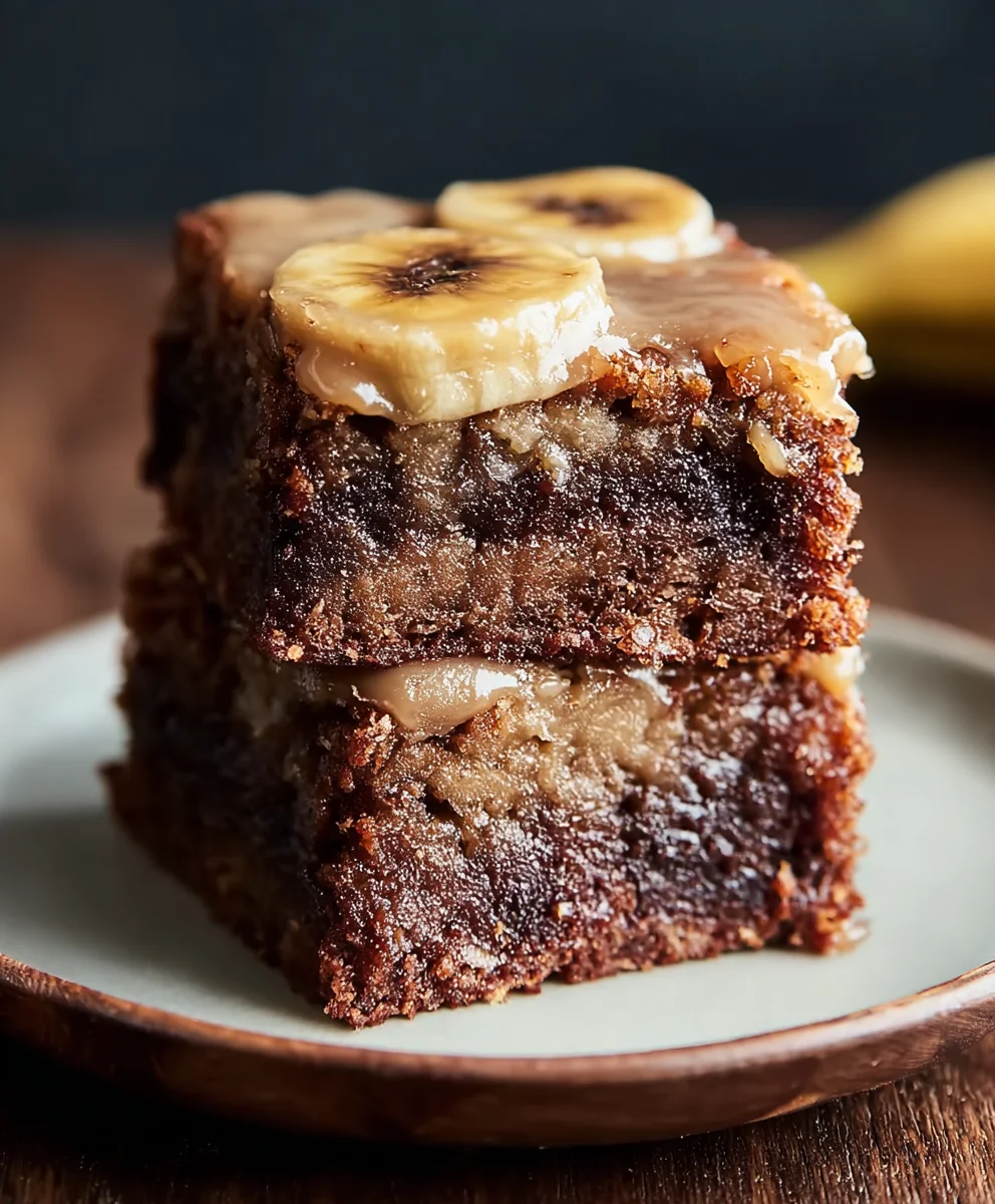 Fudgy Banana Brownies-Deliciously Moist Treats