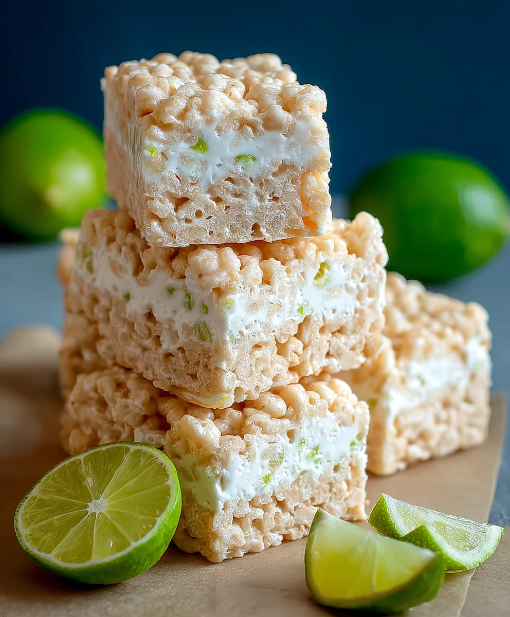 Key Lime Pie Rice Treats - Tangy & Sweet Dessert
