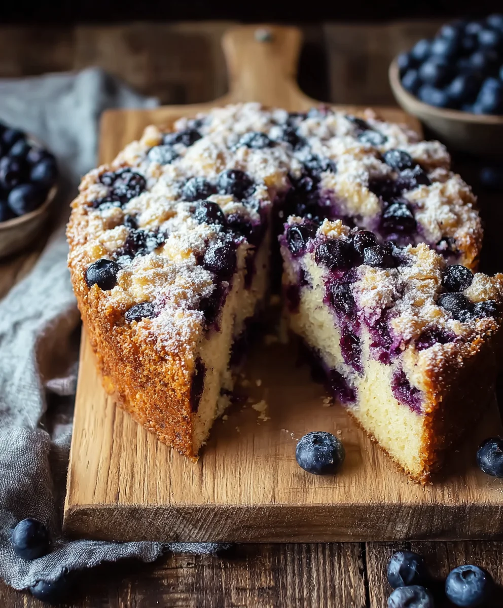 Blueberry Lemon Brioche Cake- Easy Sweet Treat