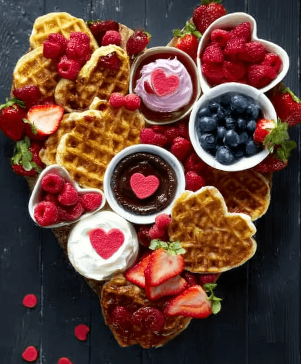 Vnon-alcoholic alentine's Day Waffle Board-Non-Non-Non-Alcoholic Alternativeic Delight