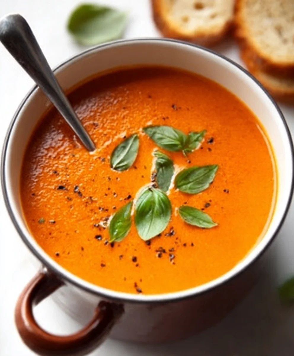 Creamy Tomato Soup Easy Canned Tomatoes Winter Comfort