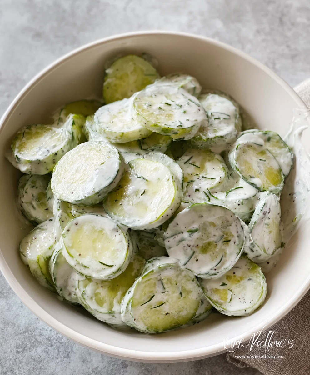 Creamy Cucumber Salad - Easy & Refreshing Recipe