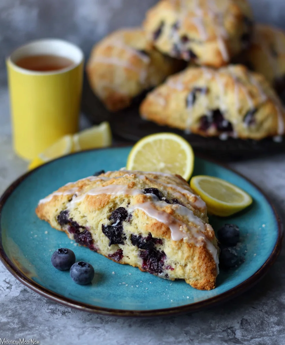 Sourdough Discard Blueberry Lemon Scones-Easy Recipe