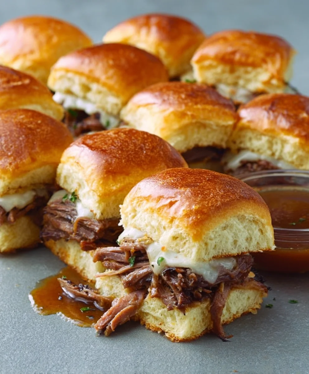 Easy French Dip Sliders - Savory Beef & Au Jus Bites