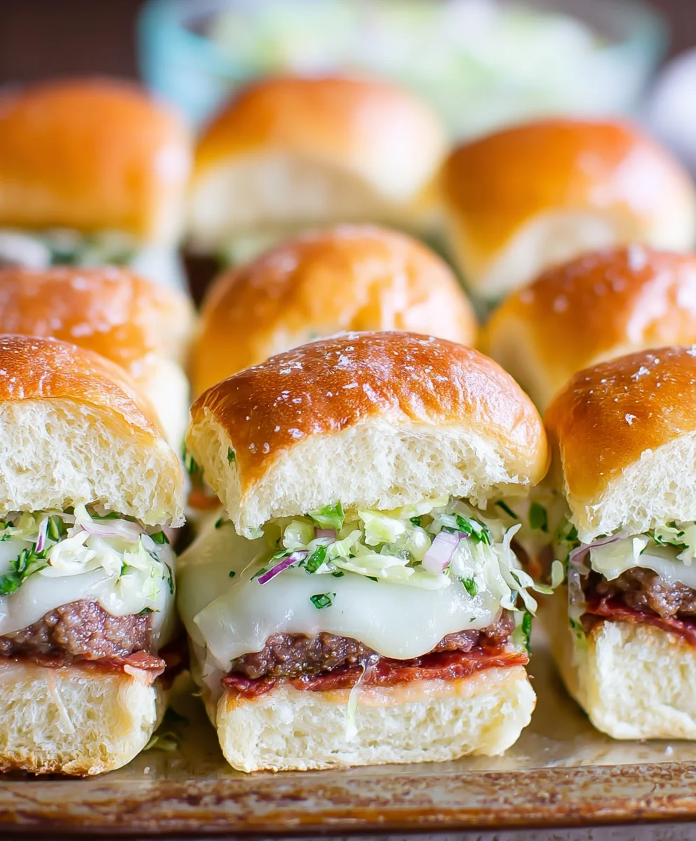 Spicy Beef Italian Grinder Sliders