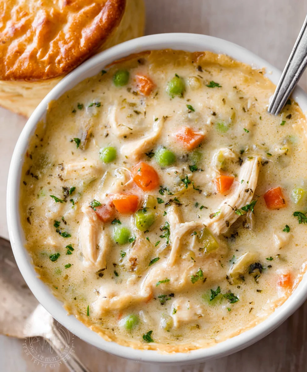 Easy Chicken Pot Pie Soup - Comfort in a Bowl