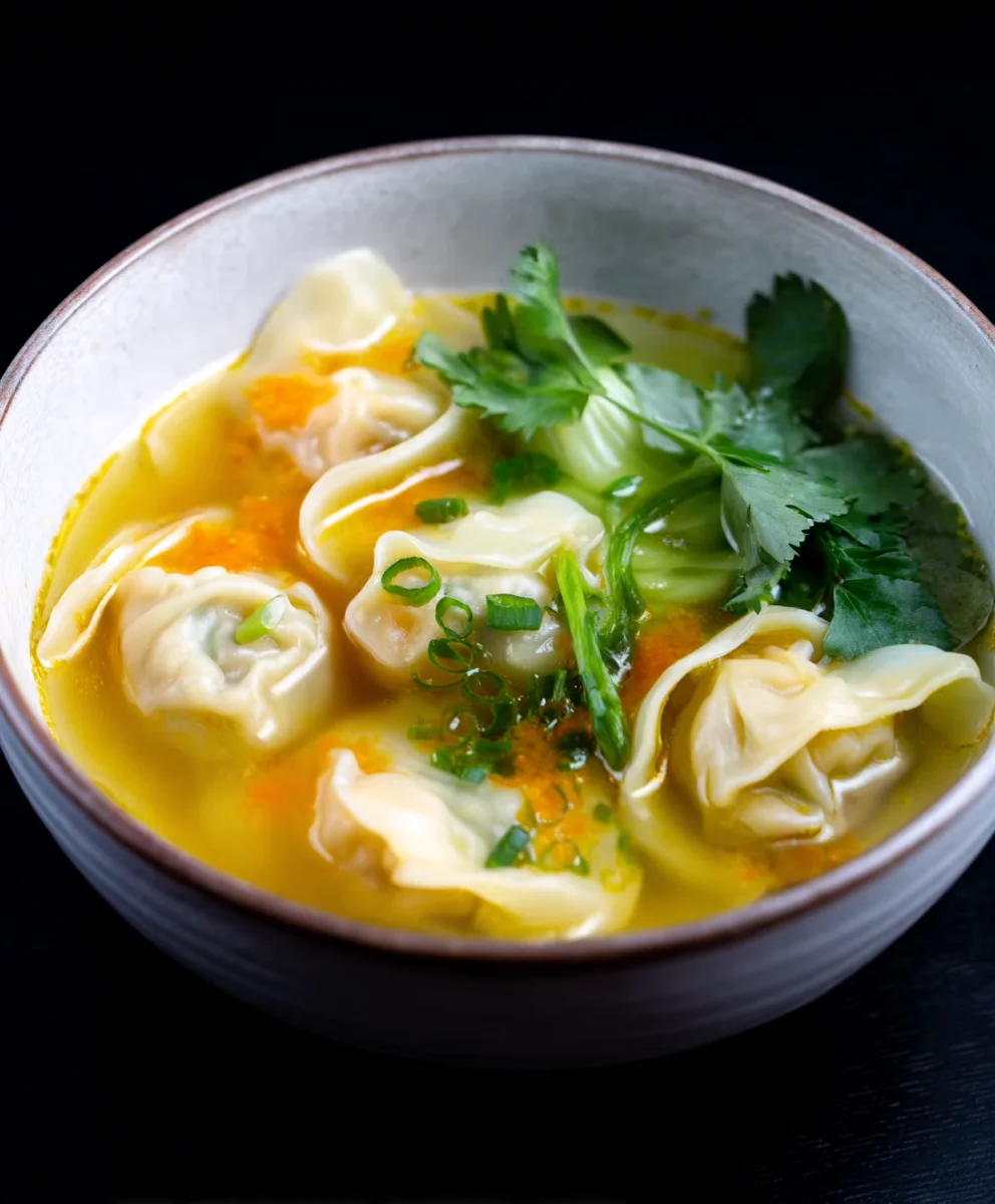 Easy Wonton Soup Recipe-Flavorful Beef Broth