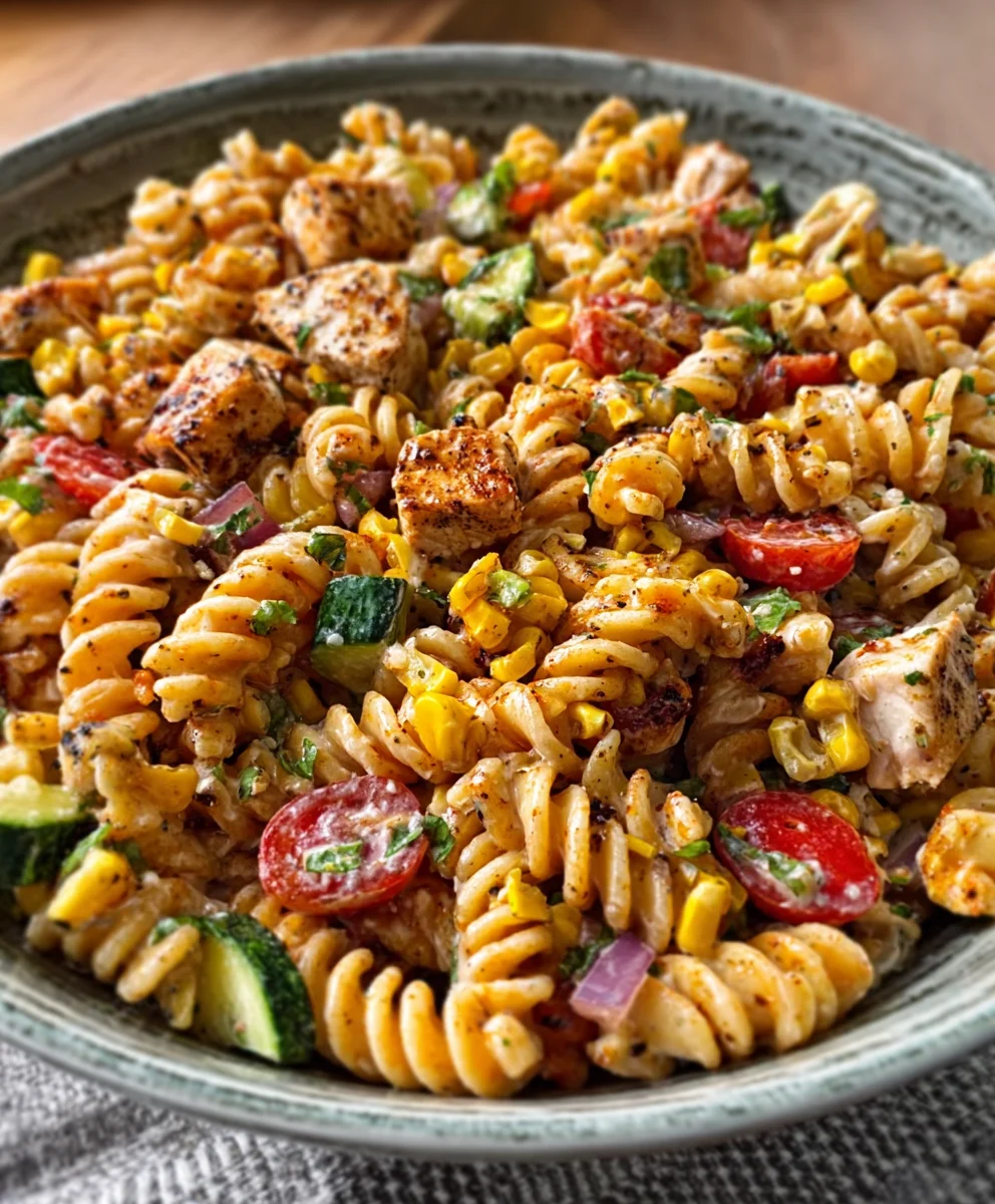 Bbq Chicken Pasta Salad - Easy Delicious Dinner