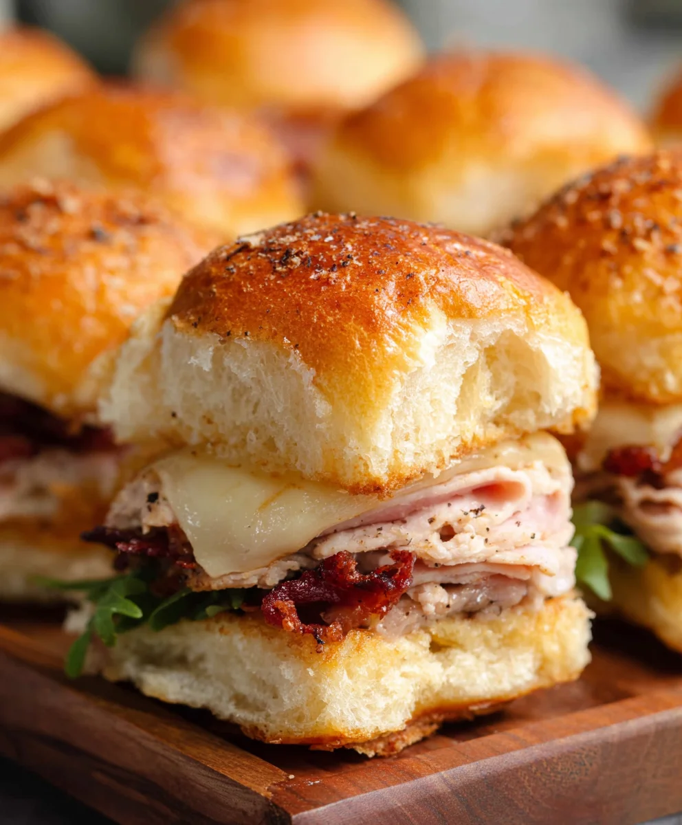 Easy Baked Club Sliders - Beef Beef Ham & Turkey Sandwich Recipe