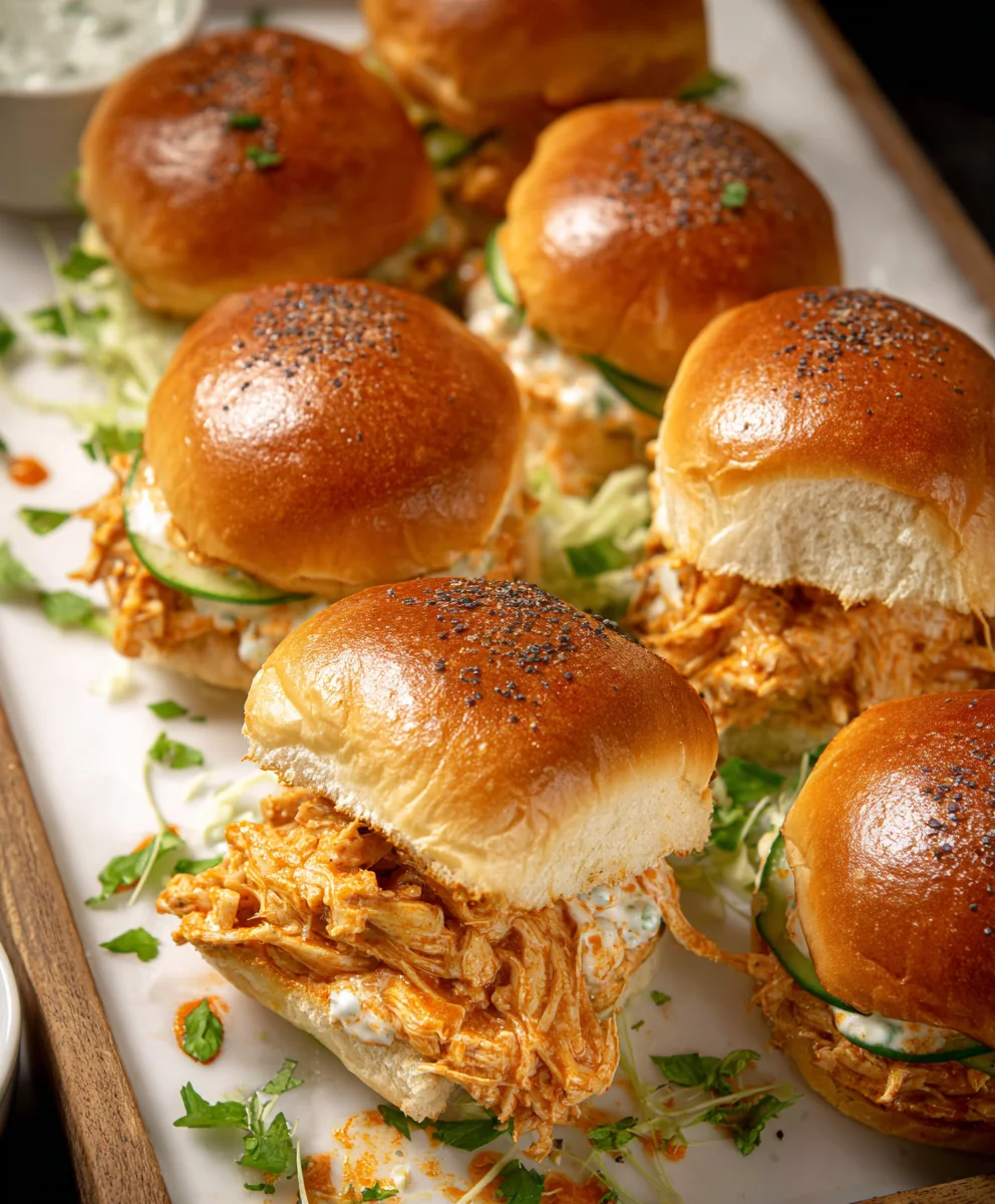 Easy Buffalo Chicken Sliders - Quick & Spicy Appetizer