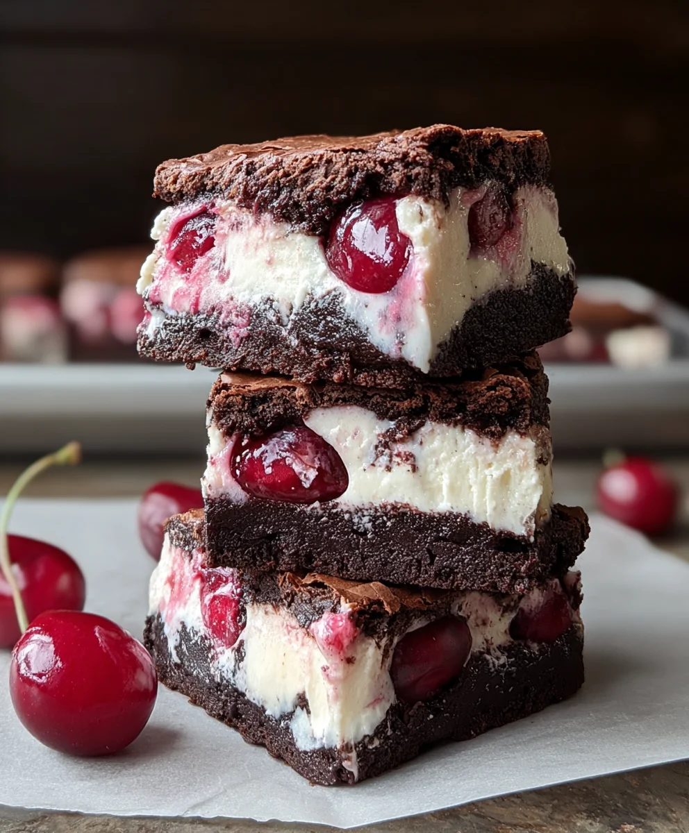 Cherry Brownie Ice Cream Sandwiches Delight