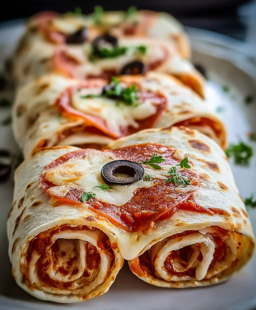 Easy Baked Pizza Wraps
