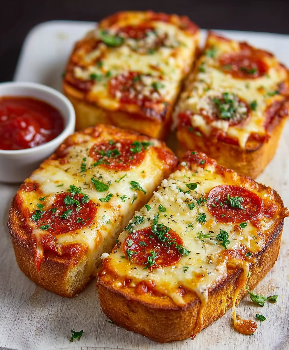 Texas Toast Garlic Bread Pizza Recipe