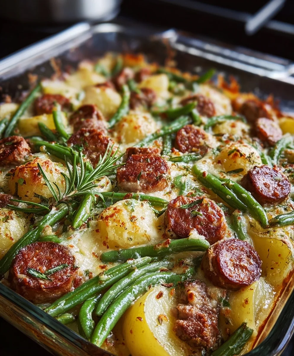 Hearty Beef Green Bean Potato Casserole - Easy Dinner