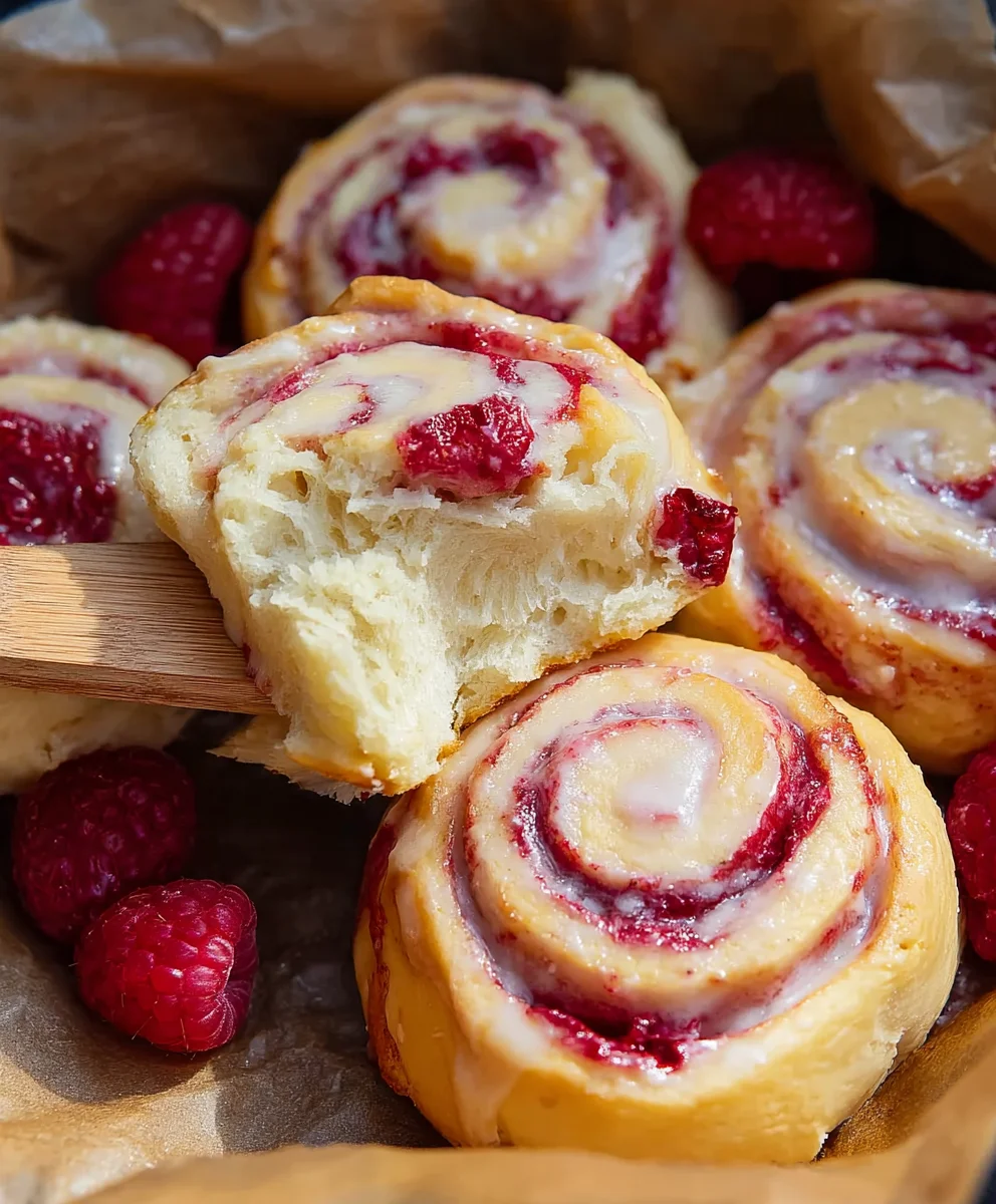 Brioche Raspberry Lemon Rolls-Sweet Brunch Treat