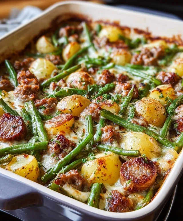 Sausage Green Bean Potato Casserole