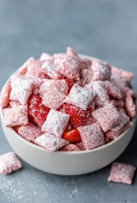 Easy Strawberry Shortcake Puppy Chow