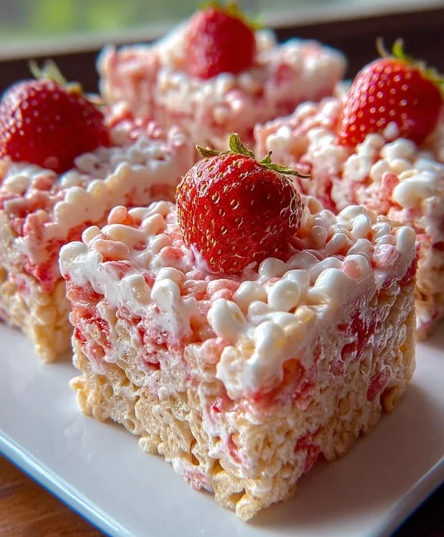 Strawberry Crunch Rice Krispie Treats