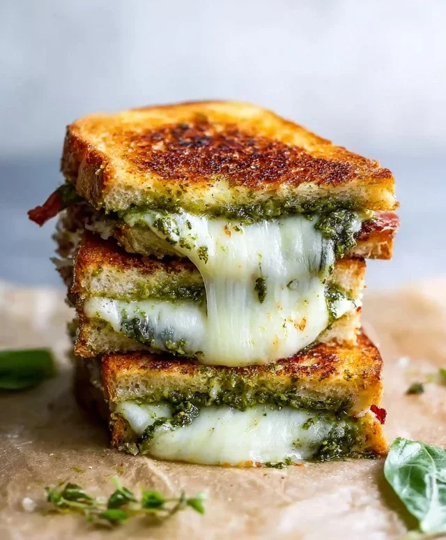 Sourdough Pesto Grilled Cheese