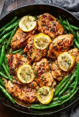 Lemon Garlic Butter Chicken and Green Beans Skillet