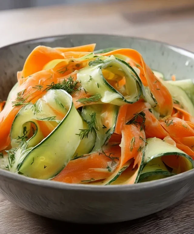 Carrot and Cucumber Ribbon Salad