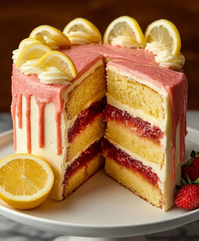 Strawberry Lemonade Cake