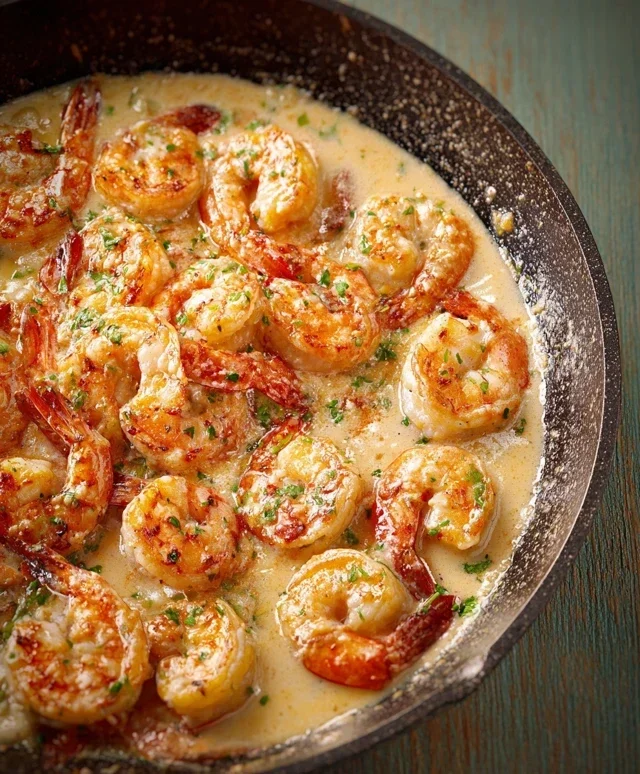 Creamy Garlic Shrimp (15 mins)