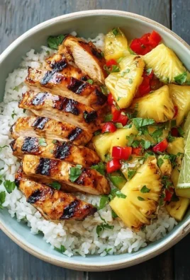Grilled Chicken and Pineapple Bowls with Coconut Rice