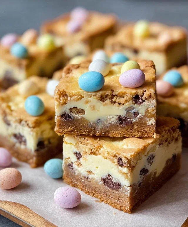 Mini Egg Cheesecake Cookie Bars