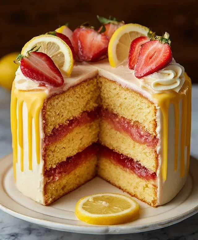 Strawberry Lemonade Cake