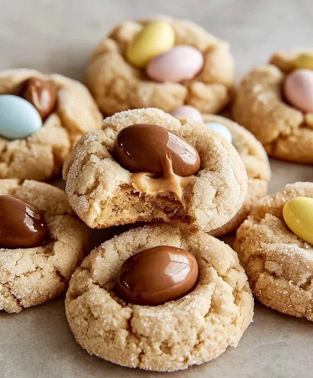 Cadbury Egg Kiss Cookies
