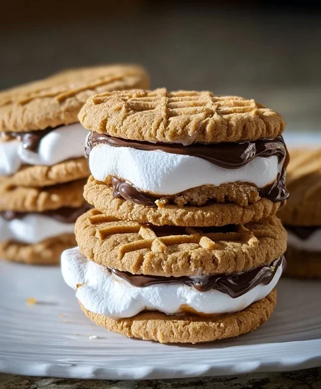 Peanut Butter S'mores Sandwich Cookies