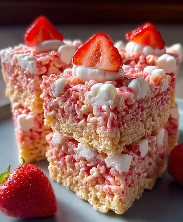 Strawberry Crunch Rice Krispie Treats