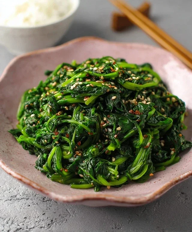 Korean Spinach Side Dish (Sigeumchi Namul)