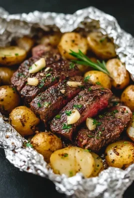Garlic Steak & Potato Foil Packs