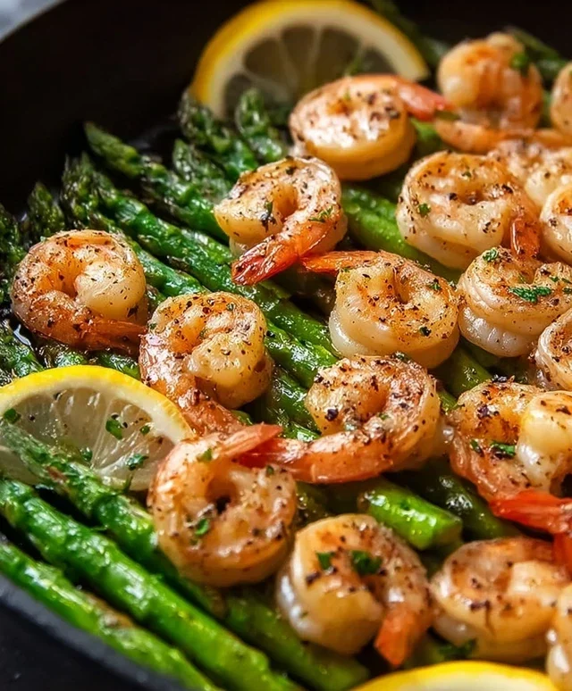 Lemon Garlic Shrimp and Asparagus (20-Minutes)