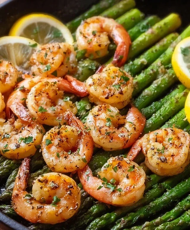 Lemon Garlic Shrimp and Asparagus (20-Minutes)