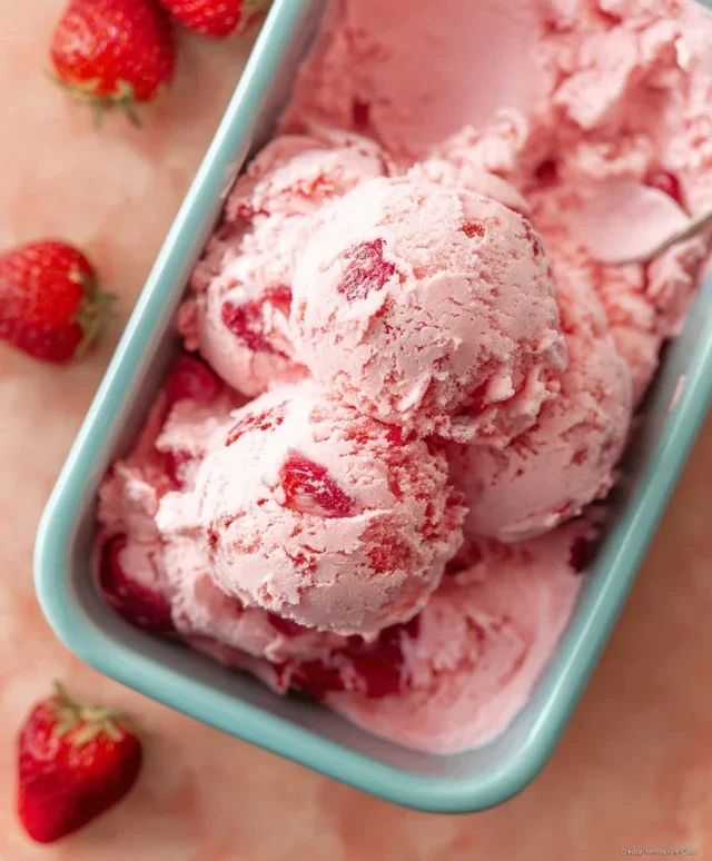 Homemade Strawberry Ice Cream