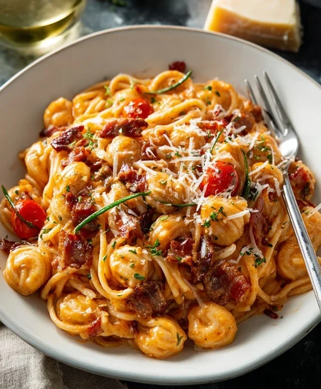 Beef Beef Beef Bacon Pasta