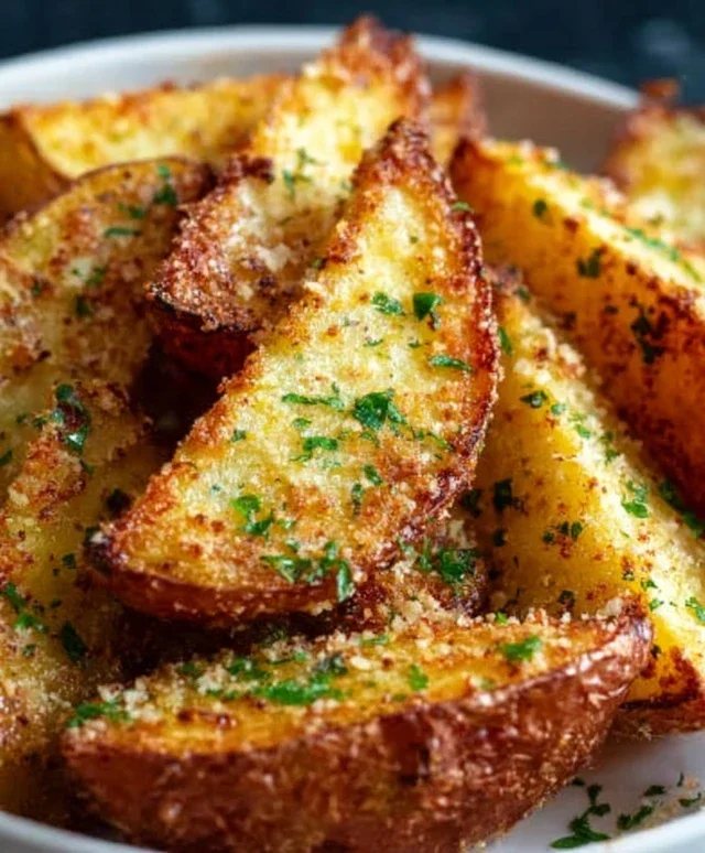 Baked Garlic Parmesan Potato Wedges