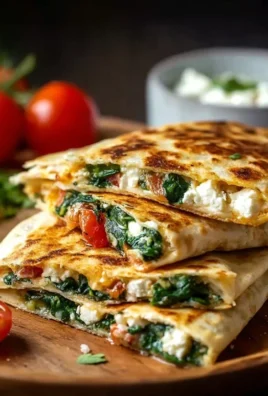 Spinach and Feta Quesadillas