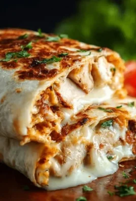Cheesy Garlic Chicken Wraps