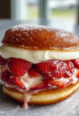Strawberry Cheesecake Doughnut Burger