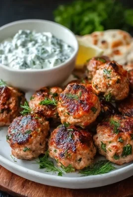 Greek Turkey Meatballs with Tzatziki
