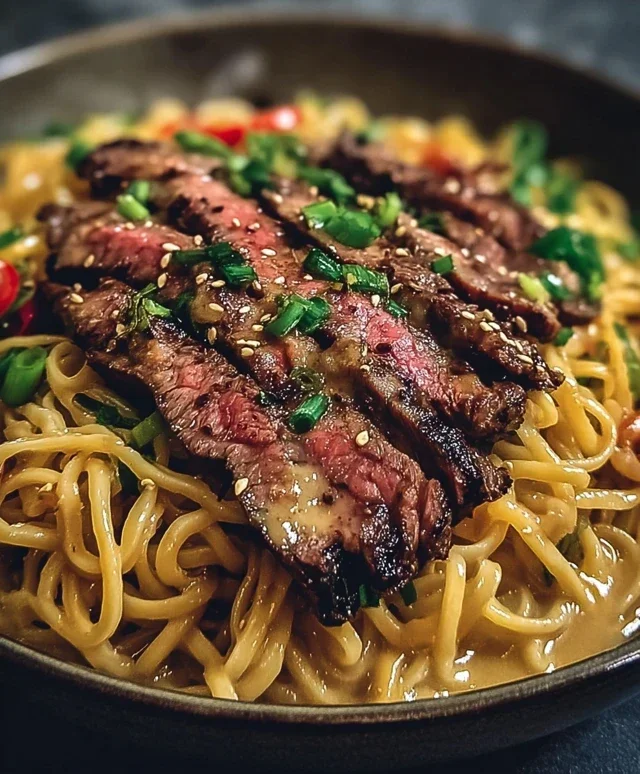 Garlic Butter Steak Lightning Noodles